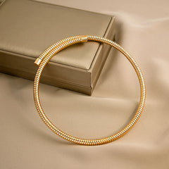Vnox Cool Exaggerated Snake Bone Choker Necklaces for Women Lady, New Trendy Hip Hop M close-up view
