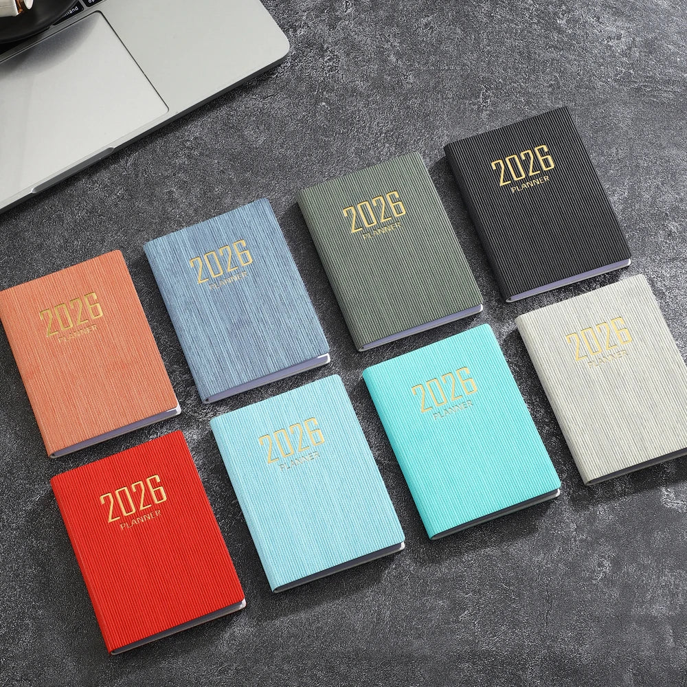 A7 2026 English Planner Book – Mini Pocket Weekly Calendar
