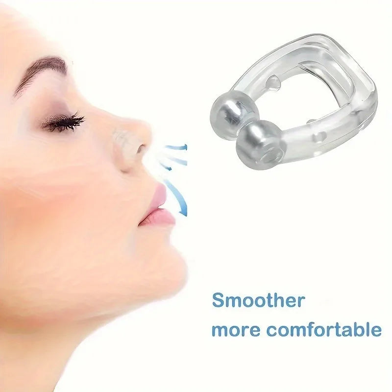 Magnetic Anti-Snoring Nose Clip | Non-Electric Sleep Aid for Quiet Breathing lifestyle view