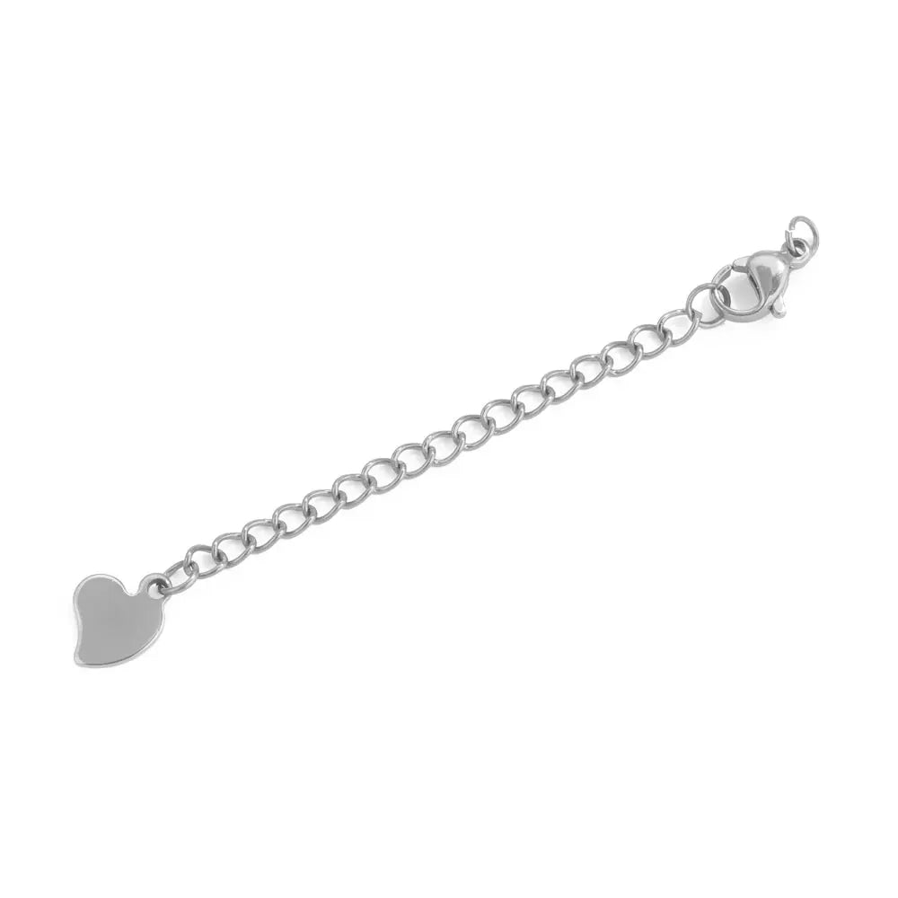 10pcs Stainless Steel Extension Extended Tail Chains With Lobster Clasps For Bracelet lifestyle view
