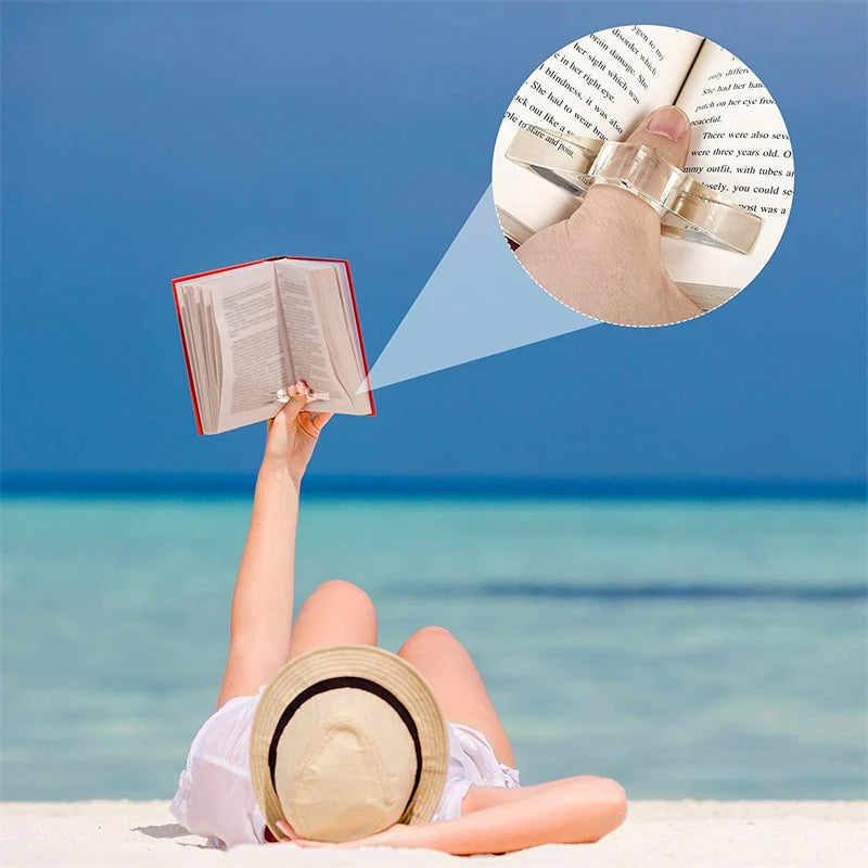 Acrylic Thumb Book Support Book Page Holder Bookmark School Office lifestyle view