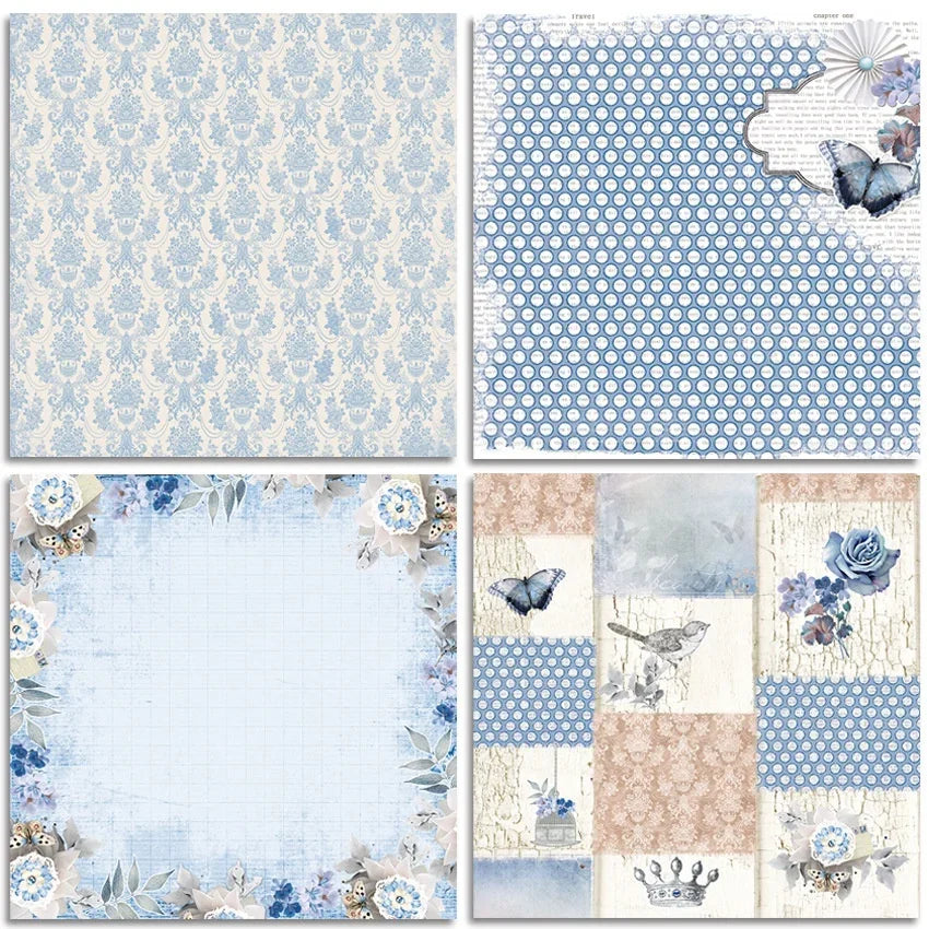Flower 24 Sheets Craft Paper Pads | Cutting Dies Art Background for Origami Scrapbooki close-up view