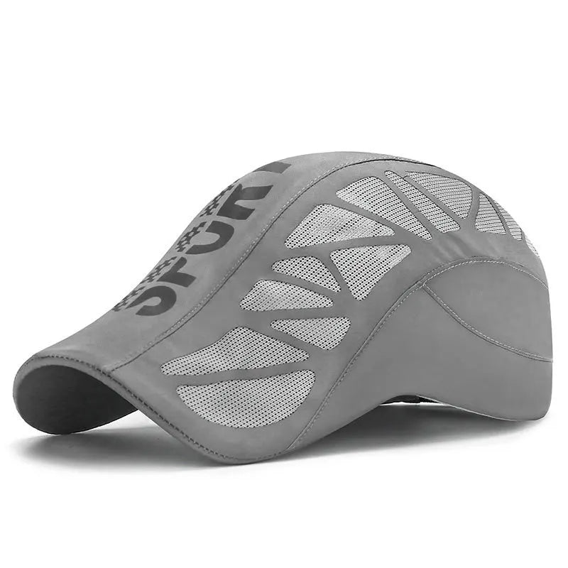 Summer Sport Alphabet Hat | Breathable Mesh Sun Cap for Men close-up view