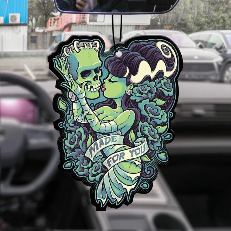 Call me on Halloween, car air freshener, perfume pendant, rearview mirror hanging deco close-up view