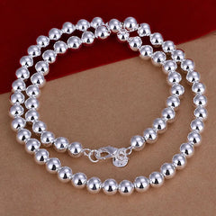 925 Sterling Silver Bead Chain Necklace | Smooth Ball Chain 4MM to 10MM Unisex Jewelr alternate view