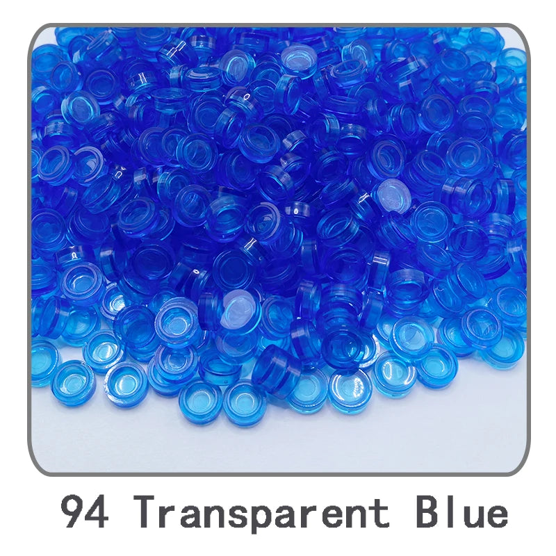 1000Pcs Tile 1x1 Round Building Blocks | 52 Color DIY Educational Creative Toy Set alternate view