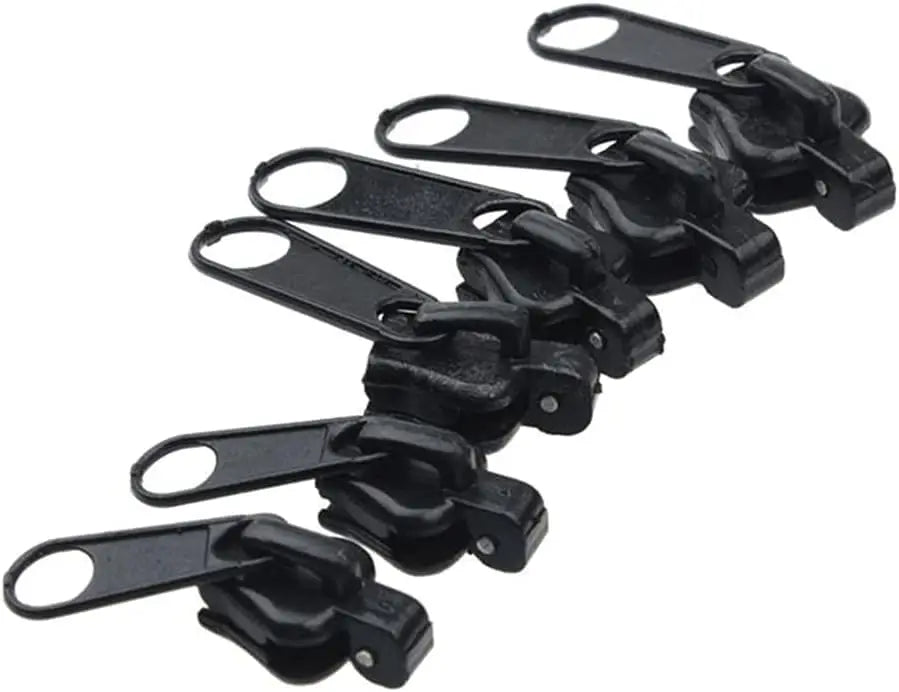6Pcs Black Instant Fix Repair Kit Replacement Zip Slider Teeth Design Arts Crafts alternate view
