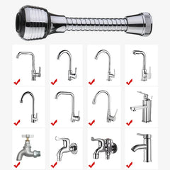 2 Modes 360 Rotatable Bubbler High Pressure Faucet Extender | Water Saving Kitchen Ac alternate view