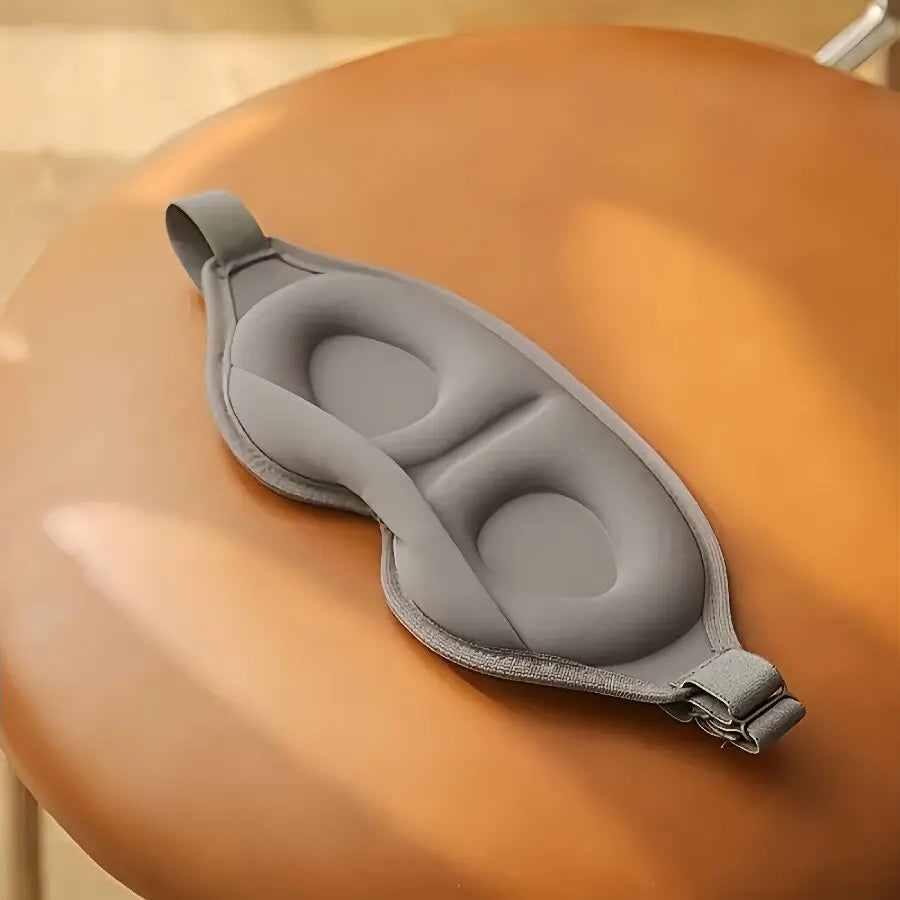 3D Contoured Sleep Mask for Adults and Kids | Light Blocking Eye Cover close-up view