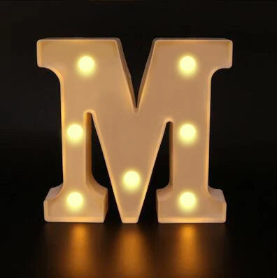 16cm Letter LED Night Light | Alphabet Luminous Decorative Lamp for Party additional angle
