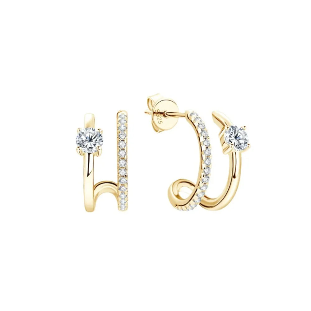 Hot Selling 925 Silver Heart-Shaped Butterfly Cherry Zircon Earrings,Suitable for E additional angle