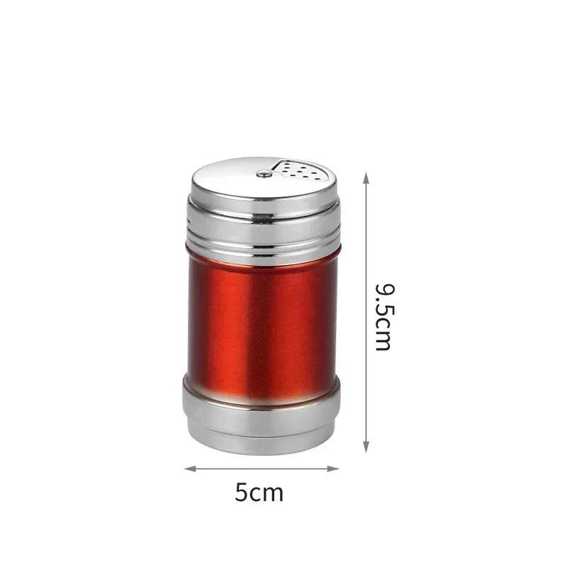 Stainless Steel Spice Jar | Rotating Cover Salt and Pepper Shaker for Barbecue and Ki lifestyle view