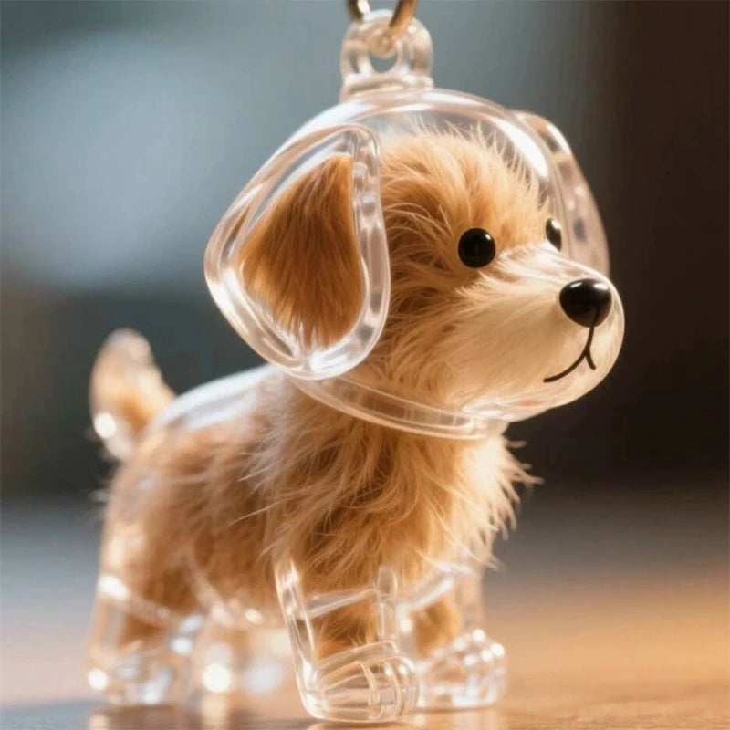 New Clear Puppy Hair Memorial Keepsake Capsule Pet's Dog Fur Container DIY Pendant Keych detail view