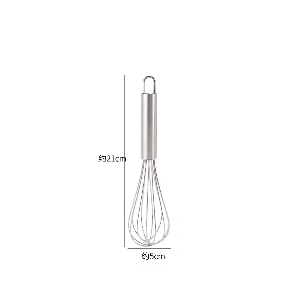 Manual Rotary Egg Beater | Stainless Steel Hand Whisk for Kitchen Baking additional angle