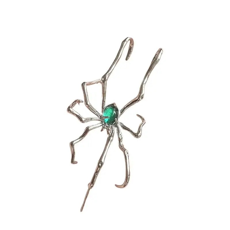 Gothic Dark Spider Crawl Fashion Dangle Stud Piercing Ear Bone Clip For Unisex Hallow lifestyle view