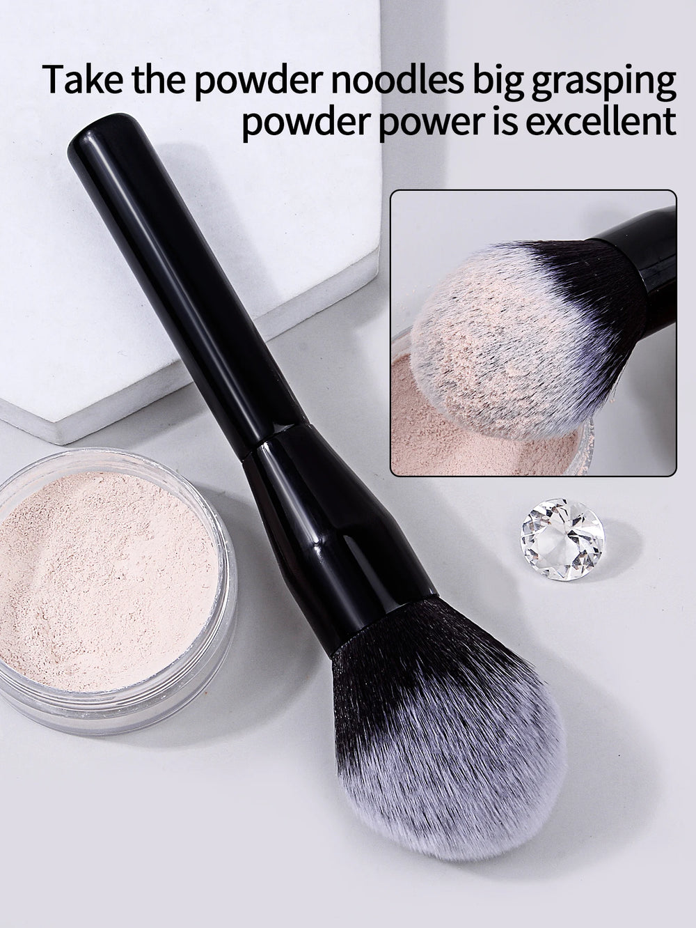 Professional Large Powder Brush | Super Soft Fluffy Blush Brush lifestyle view