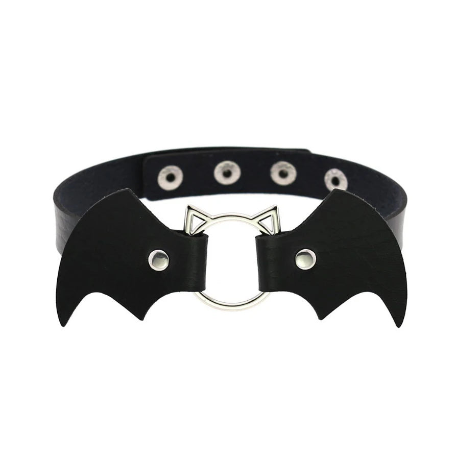 Pink Harajuku Gothic Spike Rivet Star Necklaces Collares Hip Hop Rock Black Bowknot P lifestyle view