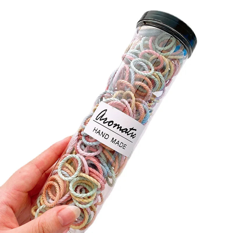 100 Piece/set Elastic Hair Bands Girls Baby Hair Accessories Child Hair Ring Head R additional angle