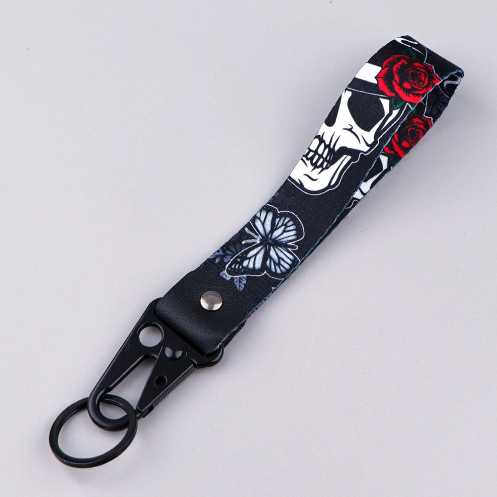 Skeleton Car Keychain | Scary Key Ring Jewelry for Men Women Motorcycle Lanyard Hal additional angle