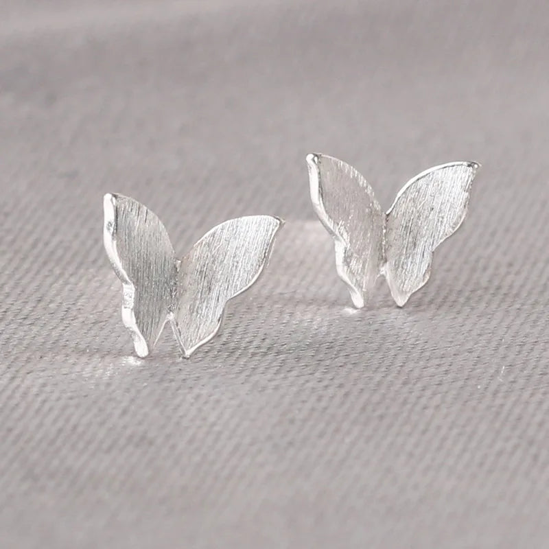 925 Silver Needles Lovely Mini Stud Earrings Women Cute Heart Star Moon Daisy Christm lifestyle view