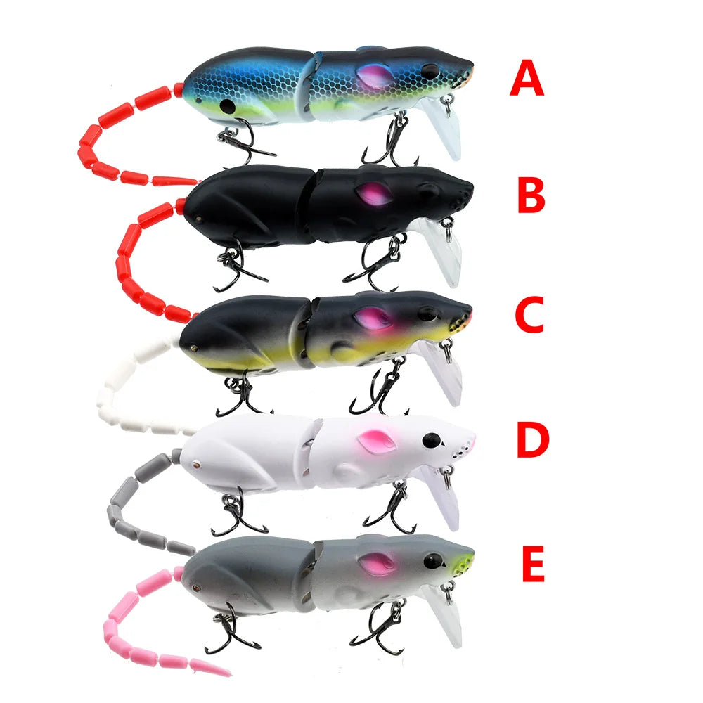 15.5CM Mouse Lure Artificial Plastic Mouse Fishing Lure Swimbait Rat Pike Bass Minnow alternate view