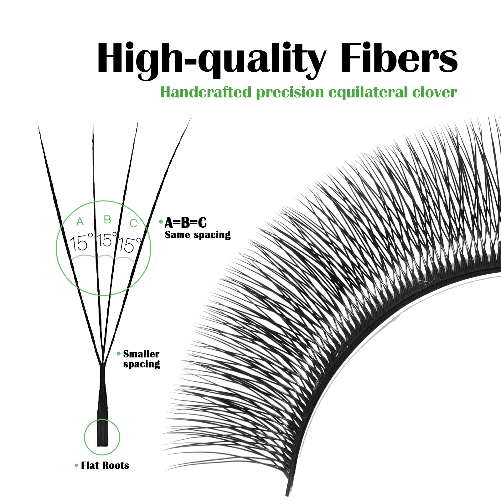 DeceMars V-Shaped 4D Eyelash Extensions | Matte Black 12 Rows per Tray lifestyle view