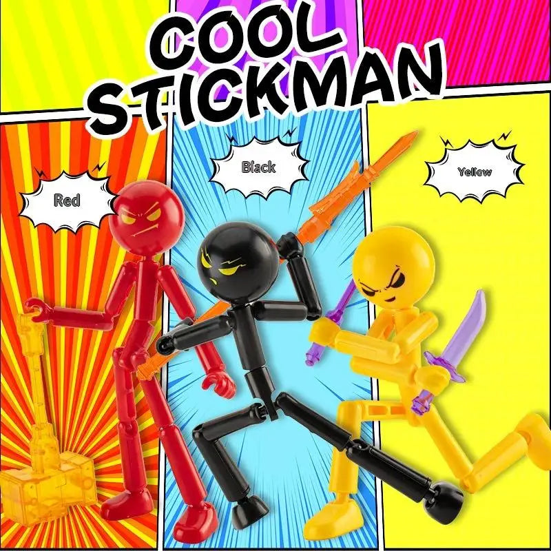 Movable Stickman Action Figure | DIY 3D Printed Robot Toy detail view