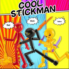 Movable Stickman Action Figure | DIY 3D Printed Robot Toy detail view