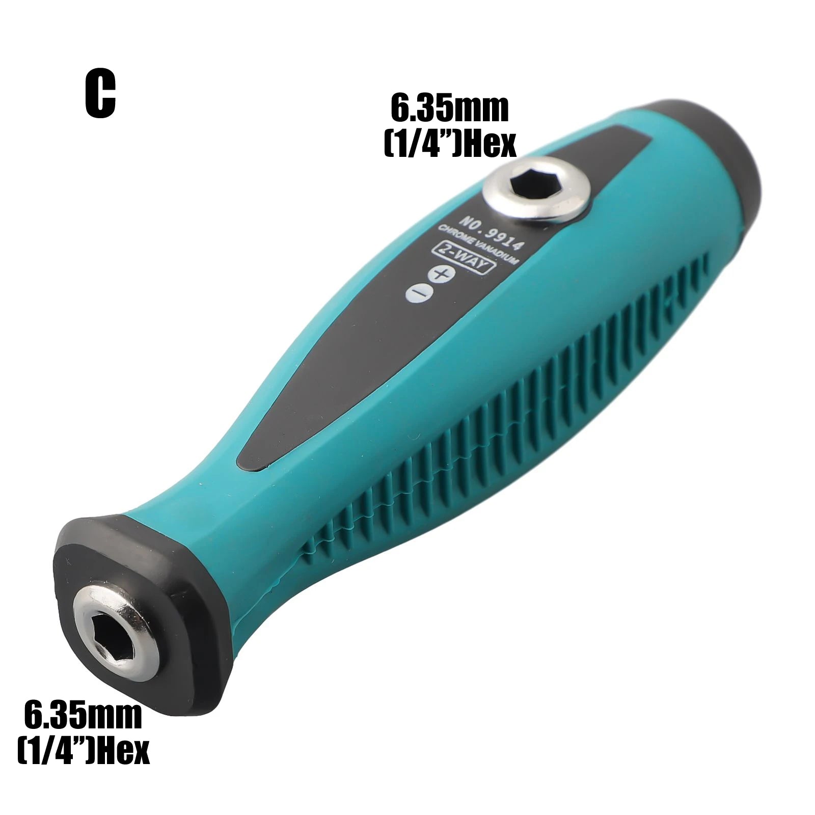 1/4'' Hex Screwdriver Handle | Magnetic Self-Locking Bit Holder for Repairs close-up view