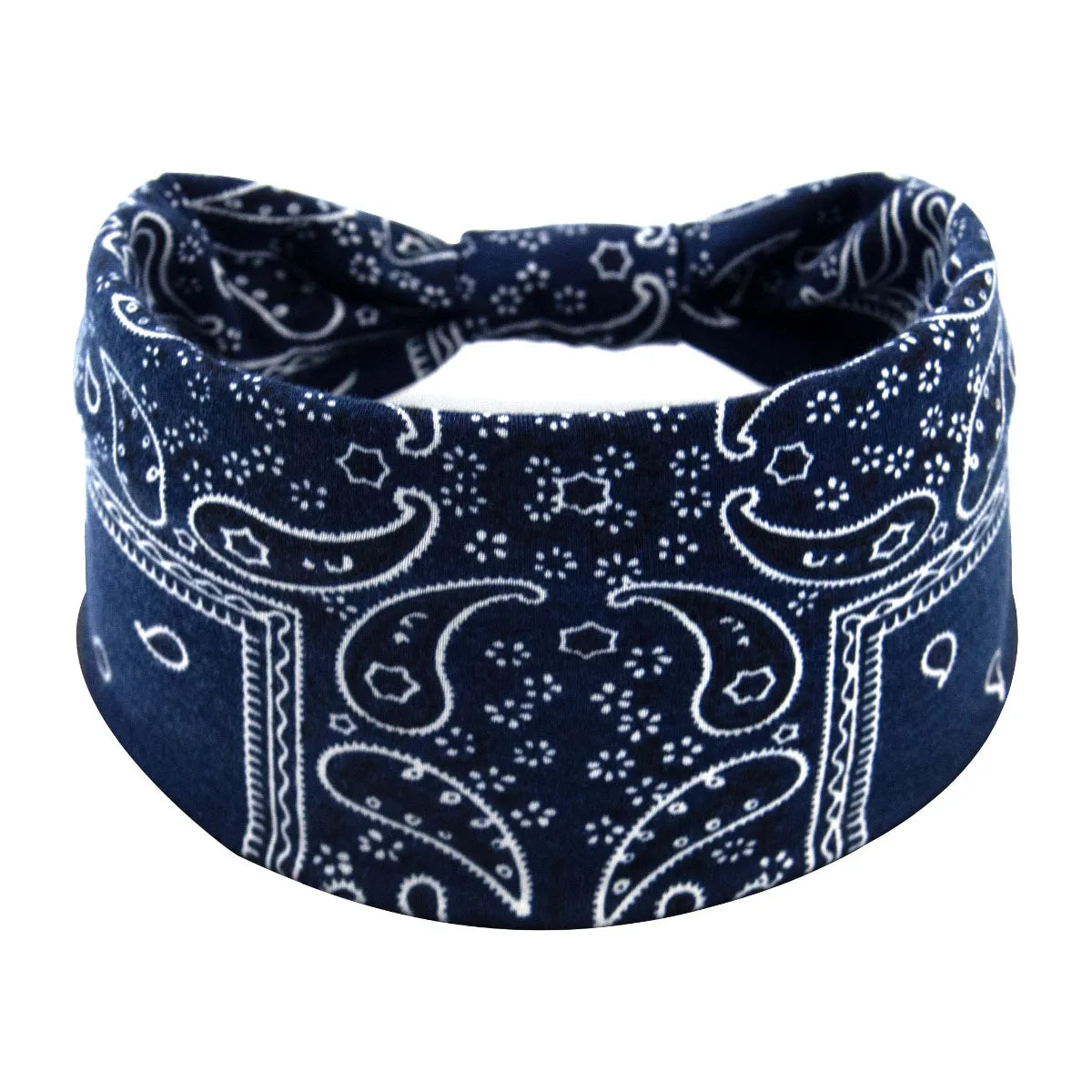 Bohemian Soft Twist Knotted Wide Edge Headband Women Sports Soft Yoga Turban Bandan additional angle