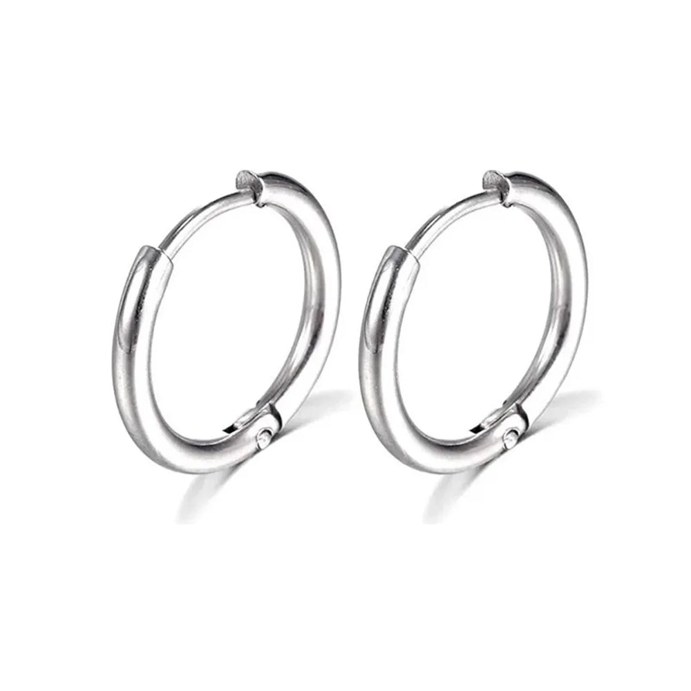 2/8Pcs Fashion Simplicity 316L Stainless Steel Small Hoop Earrings, Cartilage Tragus alternate view