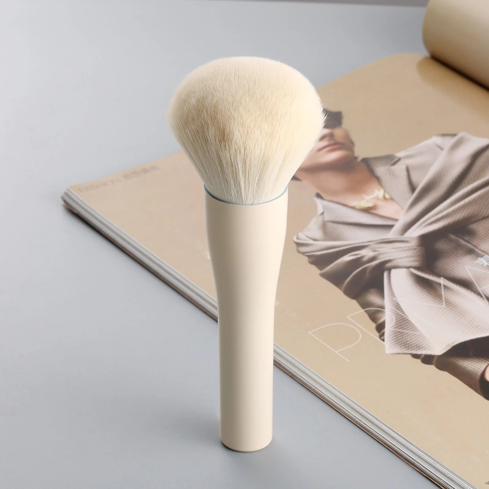 Large Fluffy Powder Brush | Professional Synthetic Bristles for All Skin Types additional angle