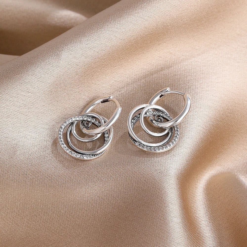 2026 New 925 Silver Butterfly Shining Zircon Heart shaped Earrings Suitable for Europe close-up view