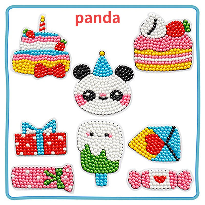 Child Diamond DIY Painting Sticker Set Toys Colorful Cartoon Sticker Handmade Arts Craft detail view