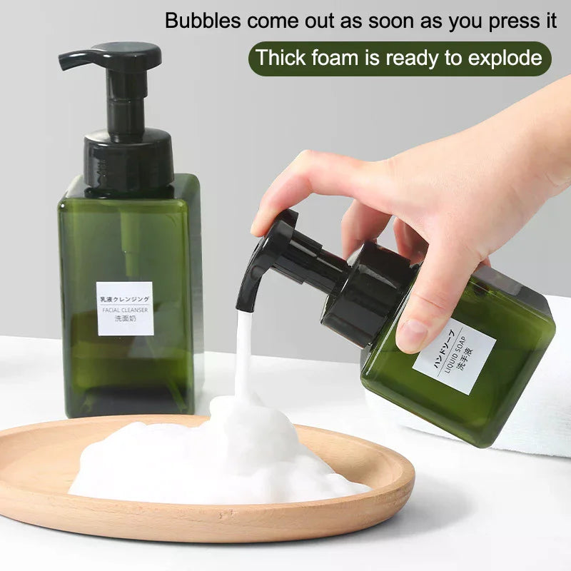 Portable Foam Soap Dispenser Manual Press Pump Bottle 250/450/650ml Foaming Liquid Sh alternate view