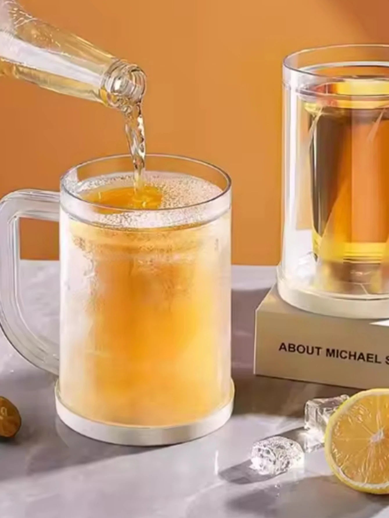 2 pieces of summer double-layer refrigerated ice cups. Beer cups with large capacity lifestyle view