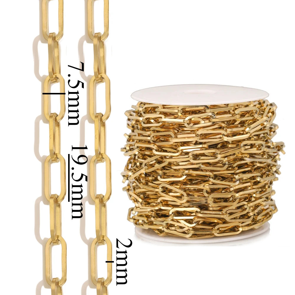 1 Meter Stainless Steel Chain Gold Silver DIY Jewelry Making Chain Necklace Bracelet lifestyle view