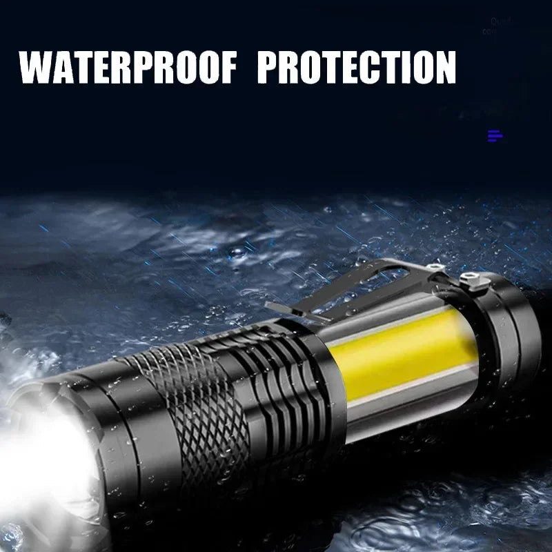 2000LM Mini Flashlight Rechargeable | Bright LED Tactical Torch with USB Charging additional angle