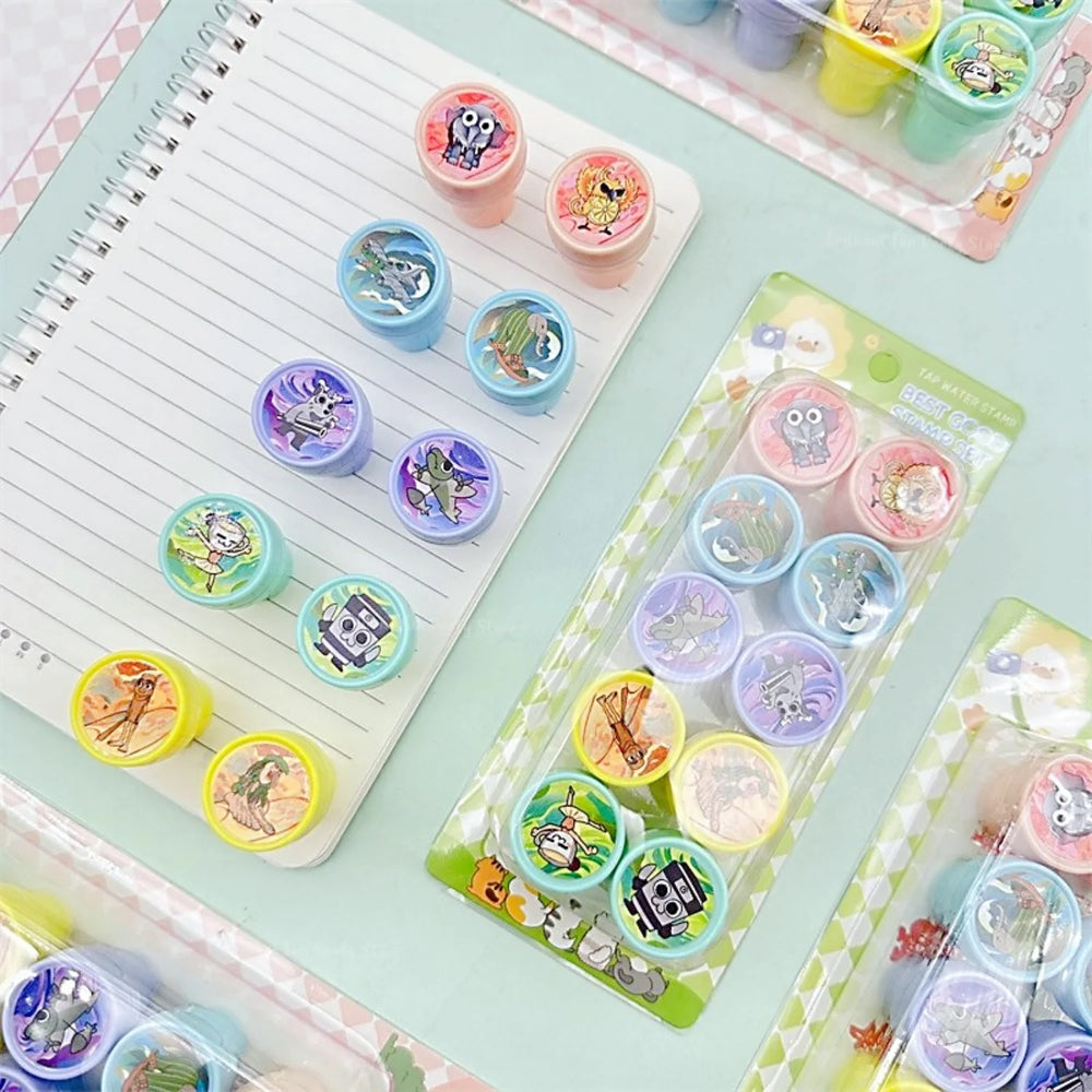 10Pcs Italian Brainrot Seal Gift Cartoon Animal Stamps Birthday Party Favors Classr additional angle