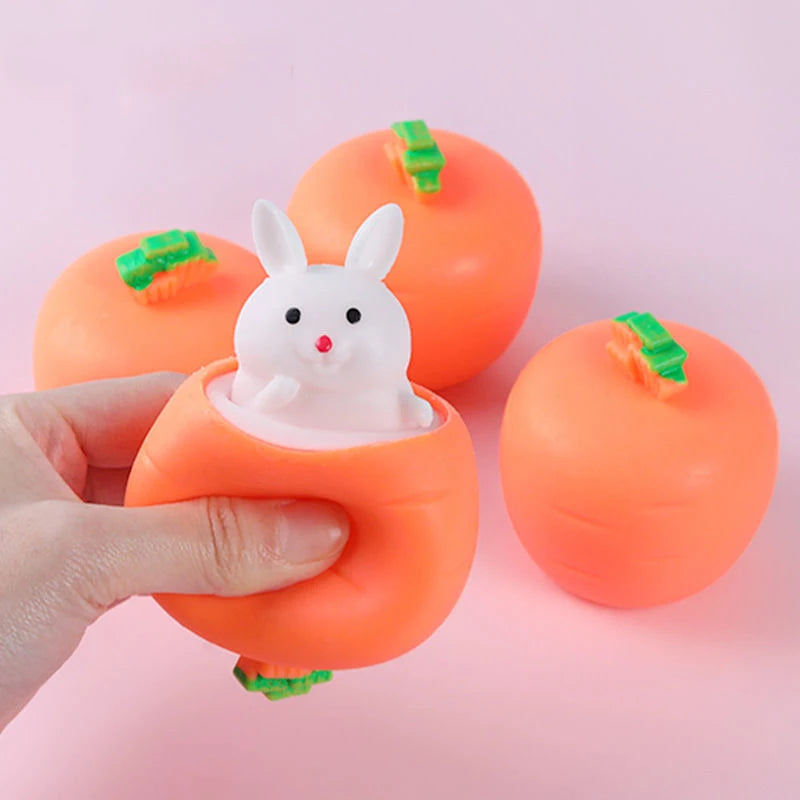 Squeeze Cheese Cup Fidget Toy Set | Mouse Rabbit Frog Stress Relief additional angle