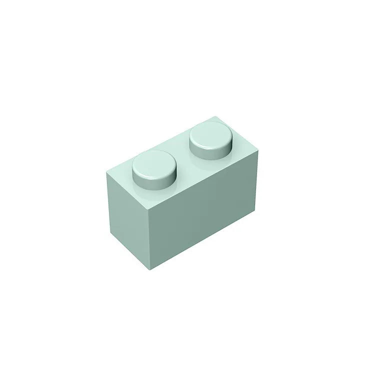Educational Assemblage Gobricks Brick 1 x 2 without Bottom Tube | Compatible with Lego 3 detail view