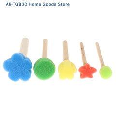 [TG820]Kids Toddler Sponge Stamp Brush Kits Flower Drawing Toys for Children Paint Ar alternate view