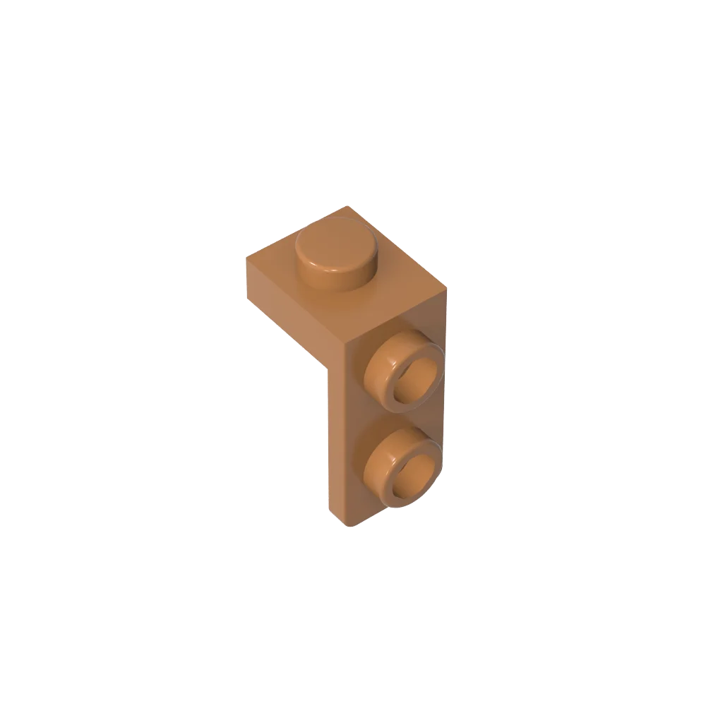Gobricks Bracket 1 x 1 - 1 x 2 | Compatible Building Block alternate view