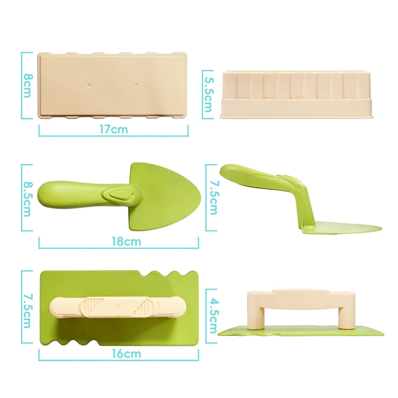 Children Beach Toys Shovel Sandbox Castle Building Sand Brick Walls Molds Tools Win additional angle
