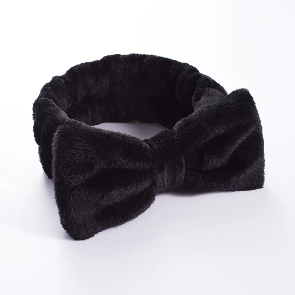 Soft Coral Fleece Headband Women Makeup Wash Face Spa Elastic Hair Band Fashion Femal lifestyle view
