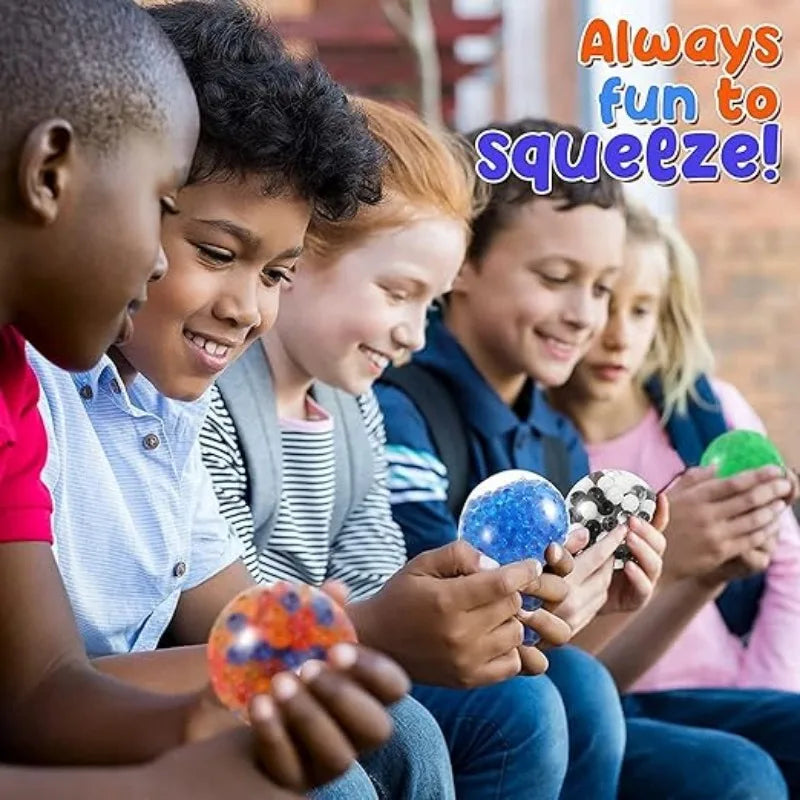Mini Squishy Stress Balls Set | 6PCS Rainbow Sensory Squeeze Toys additional angle
