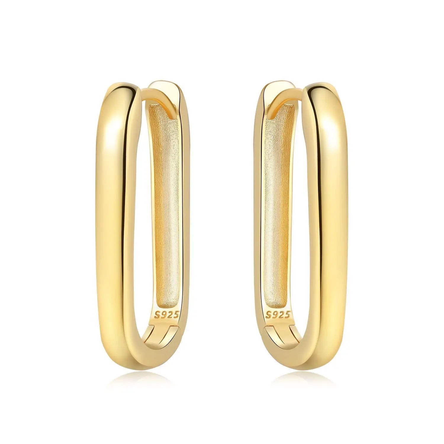 925 Sterling Silver Simple Pearl Earrings Jewelry Hoop Earrings Zircon Stud Earring additional angle