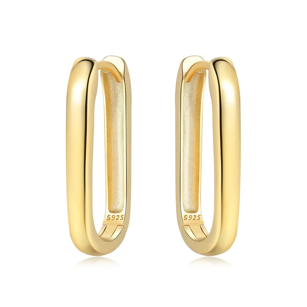 925 Sterling Silver Simple Pearl Earrings Jewelry Hoop Earrings Zircon Stud Earring additional angle