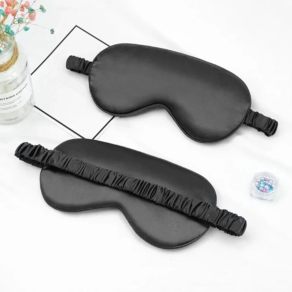 Silk Sleep Eye Mask for Women | Travel Blindfold with Light Blocking additional angle