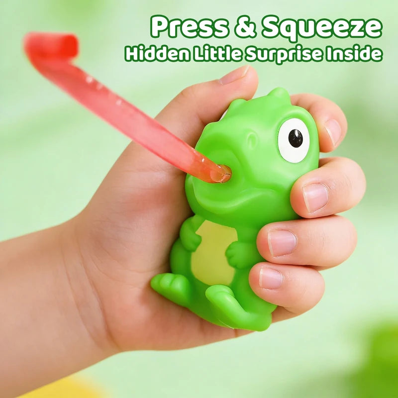 Funny Frog Dinosaur Squeeze Toy Creative Sticking Tongue Out Animal Sensory Toys For Kid detail view